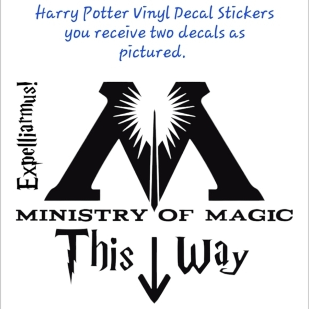 Harry Potter Ministry of Magic Quote Vinyl Decal Stickers Bathroom‎ Wall Art